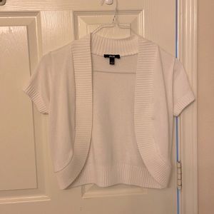 White AGB sweater/cardigan